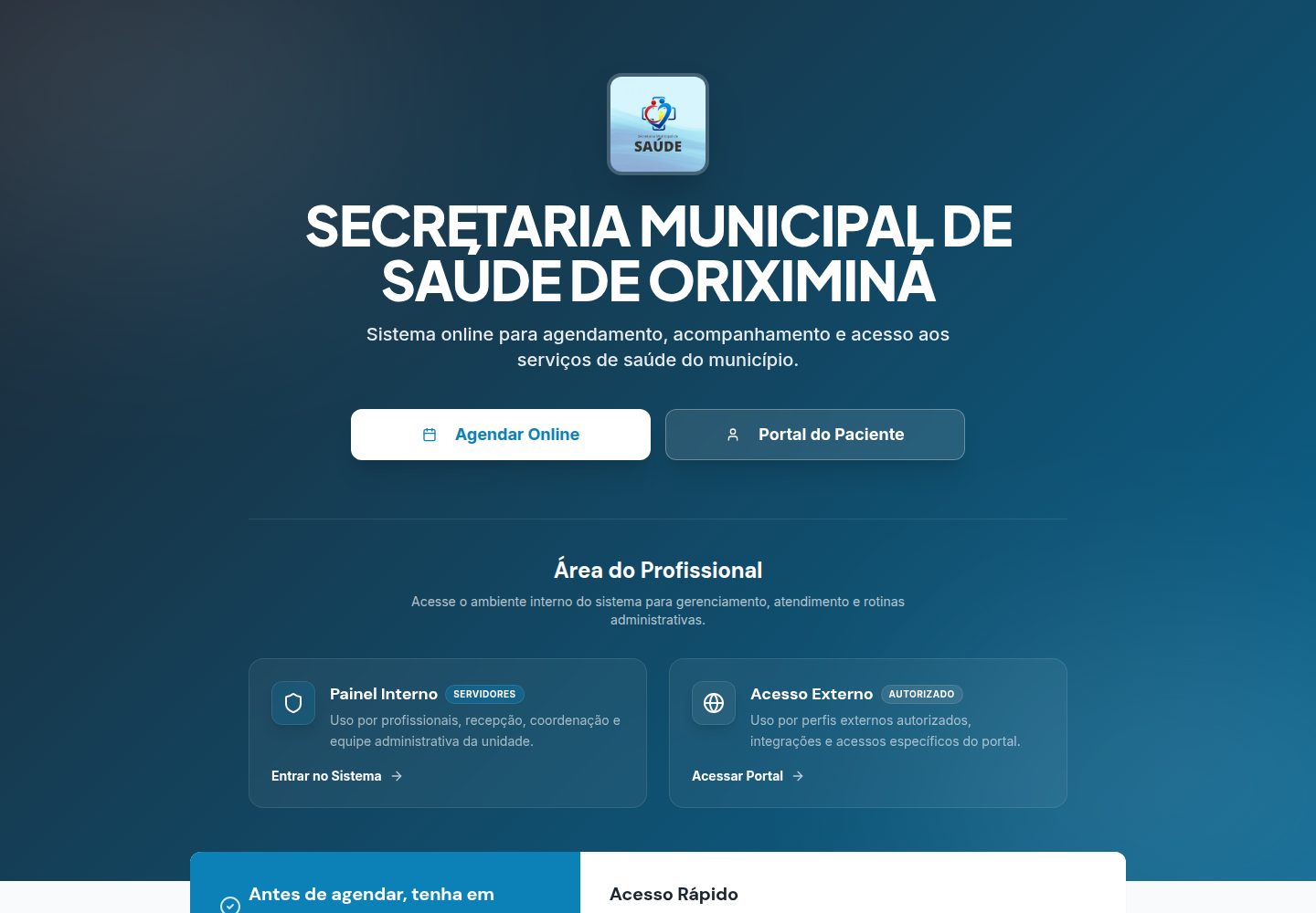 SISTEMA CAPS II public website screenshot