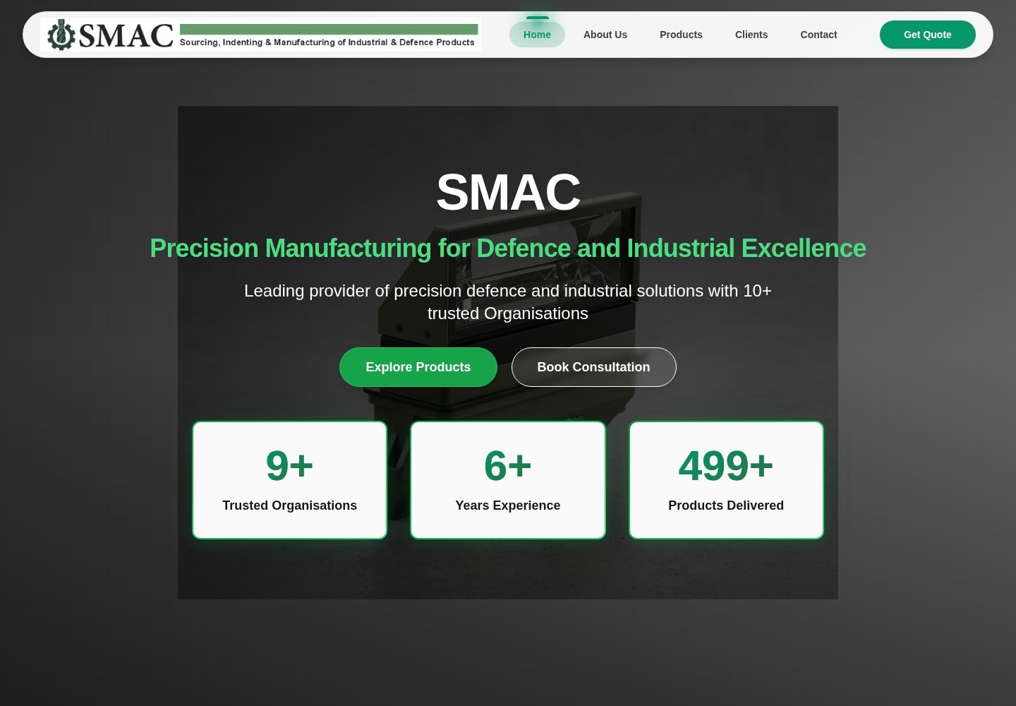 SMAC public website screenshot