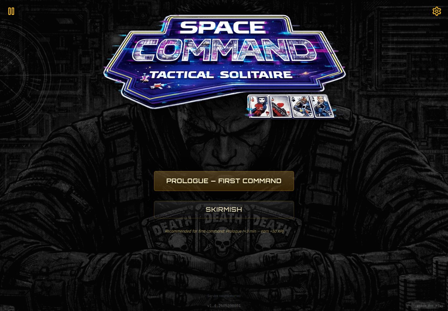 Space Command Solitaire public website screenshot