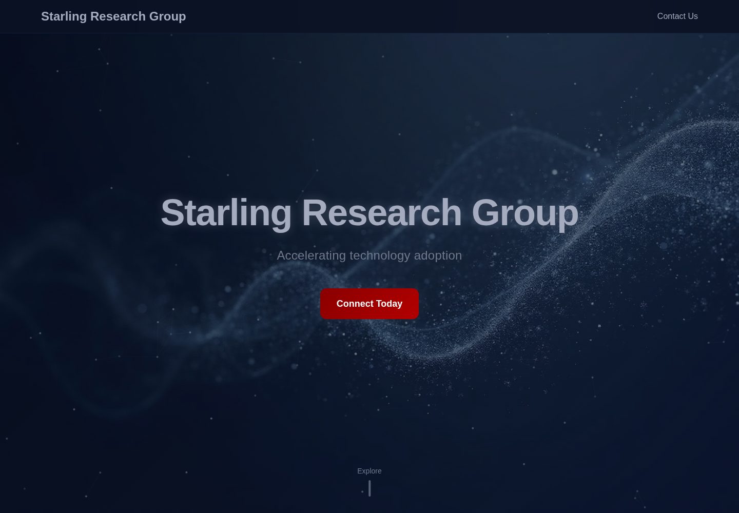 Starling Research Group public website screenshot