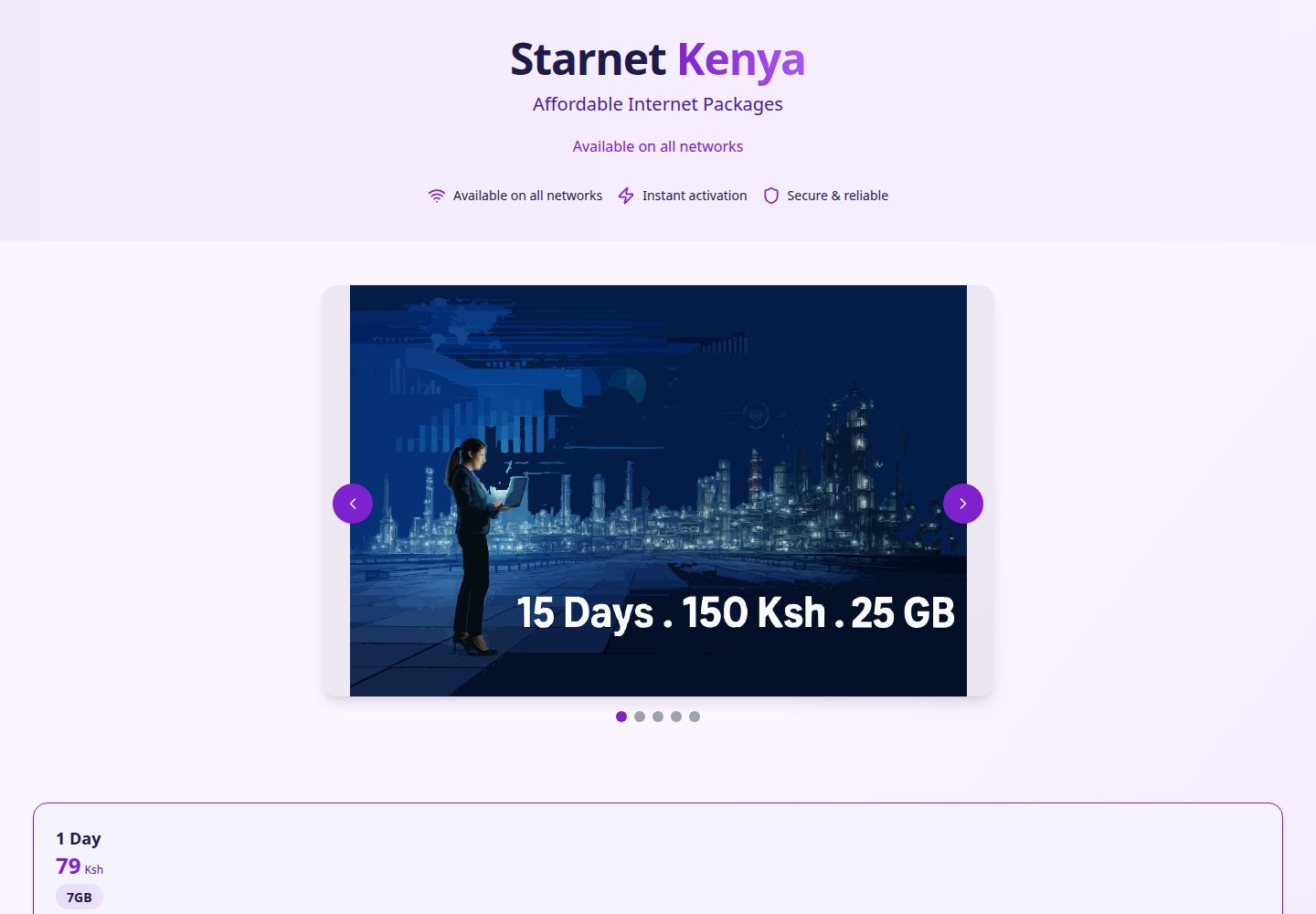 Starnet Kenya public website screenshot