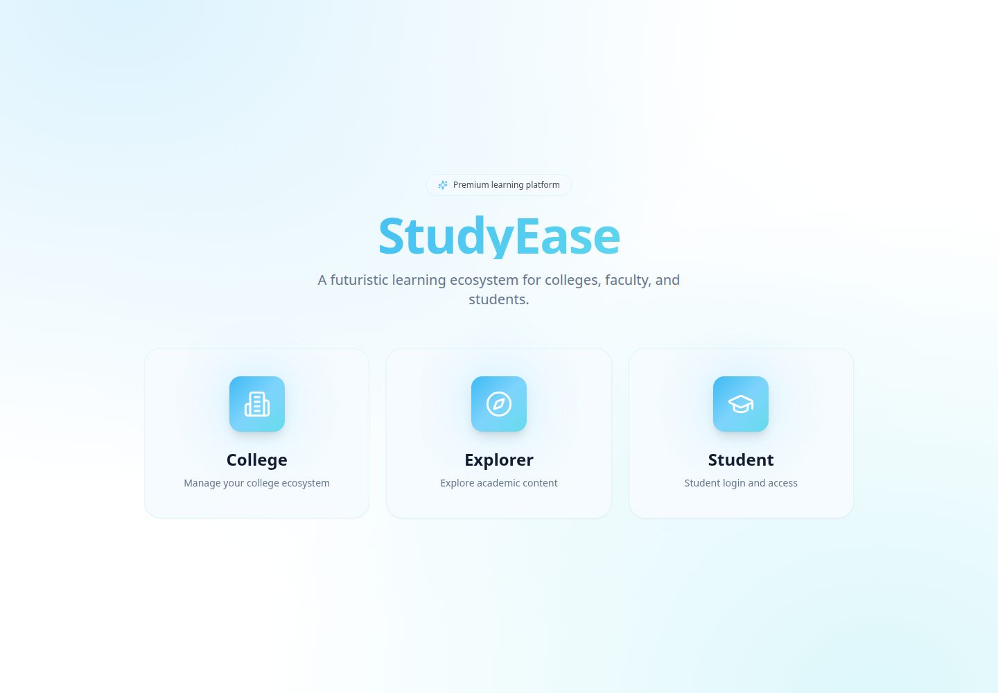 StudyEase public website screenshot
