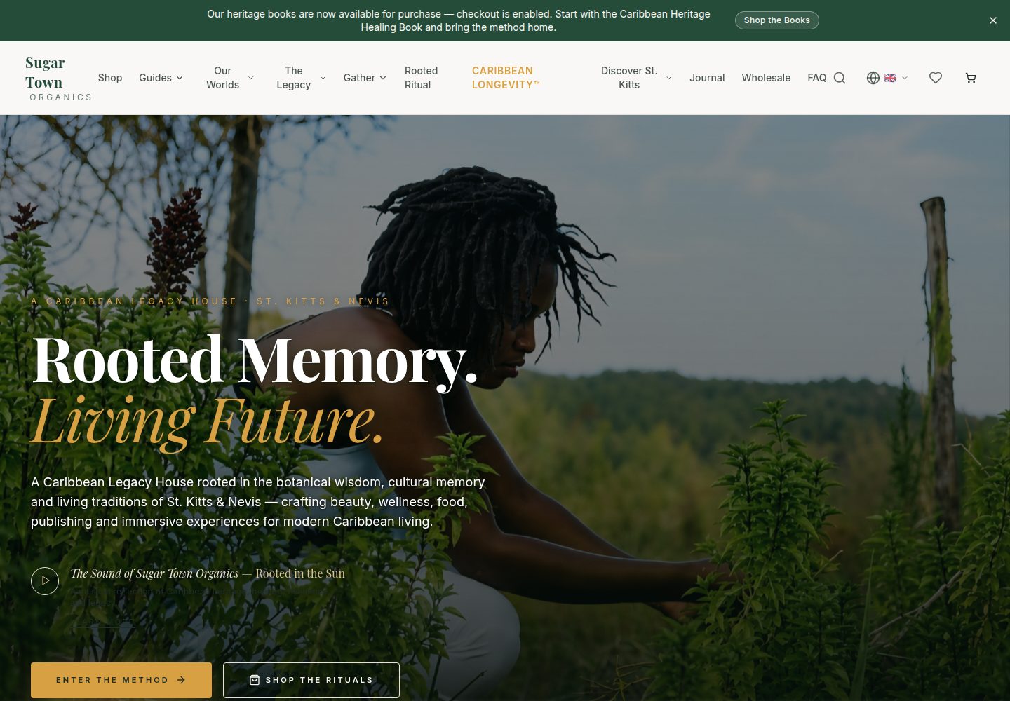 Sugar Town Organics public website screenshot
