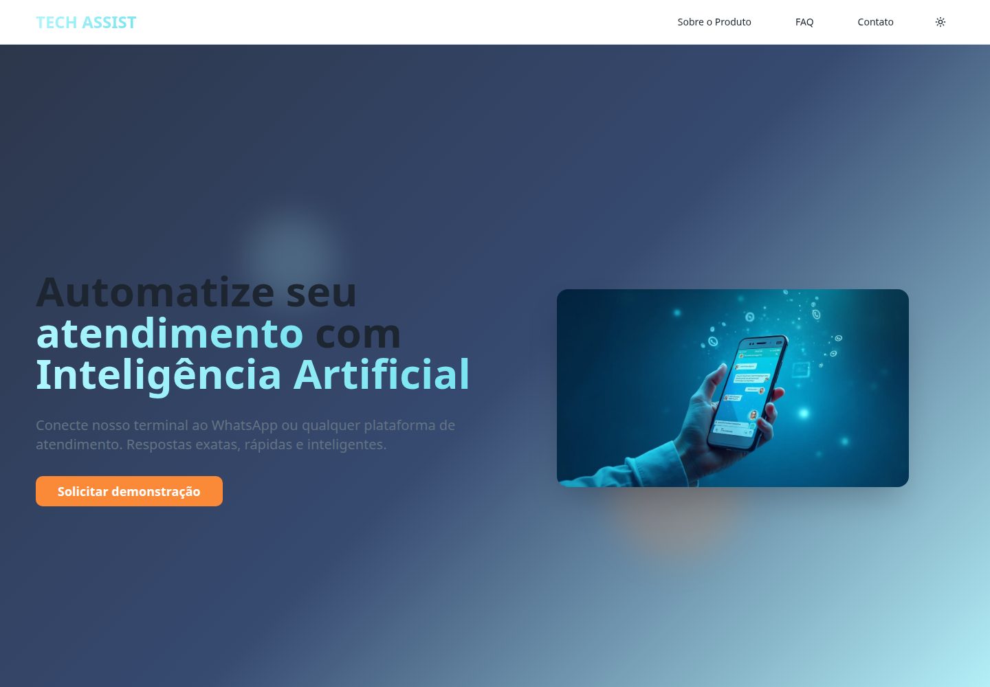 Tech Assist public website screenshot