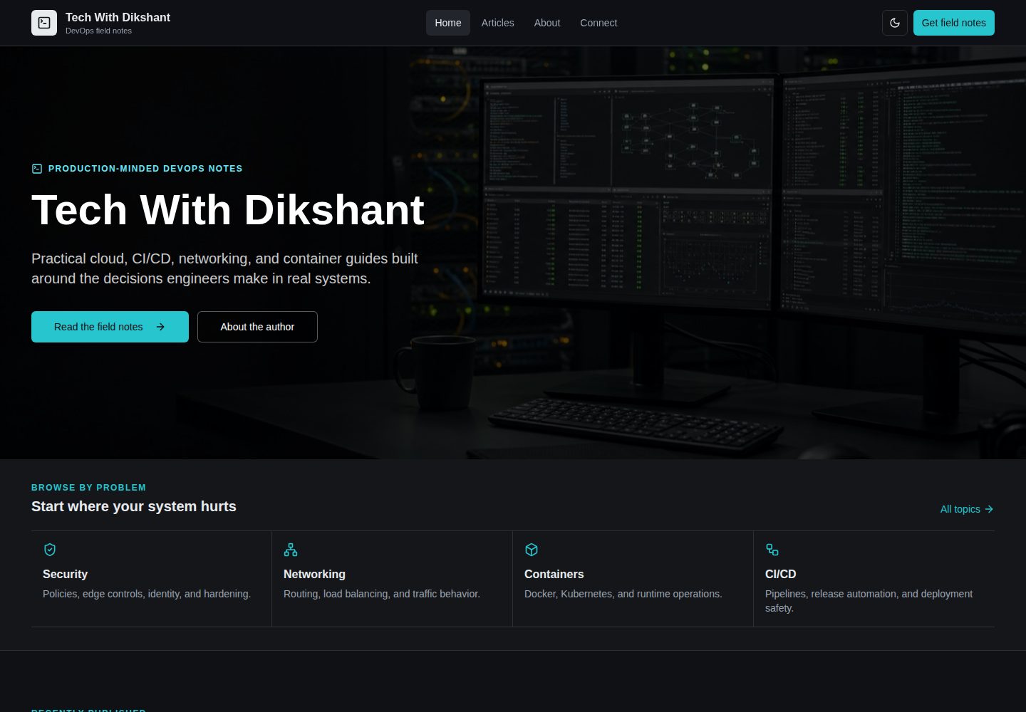 Tech With Dikshant public website screenshot