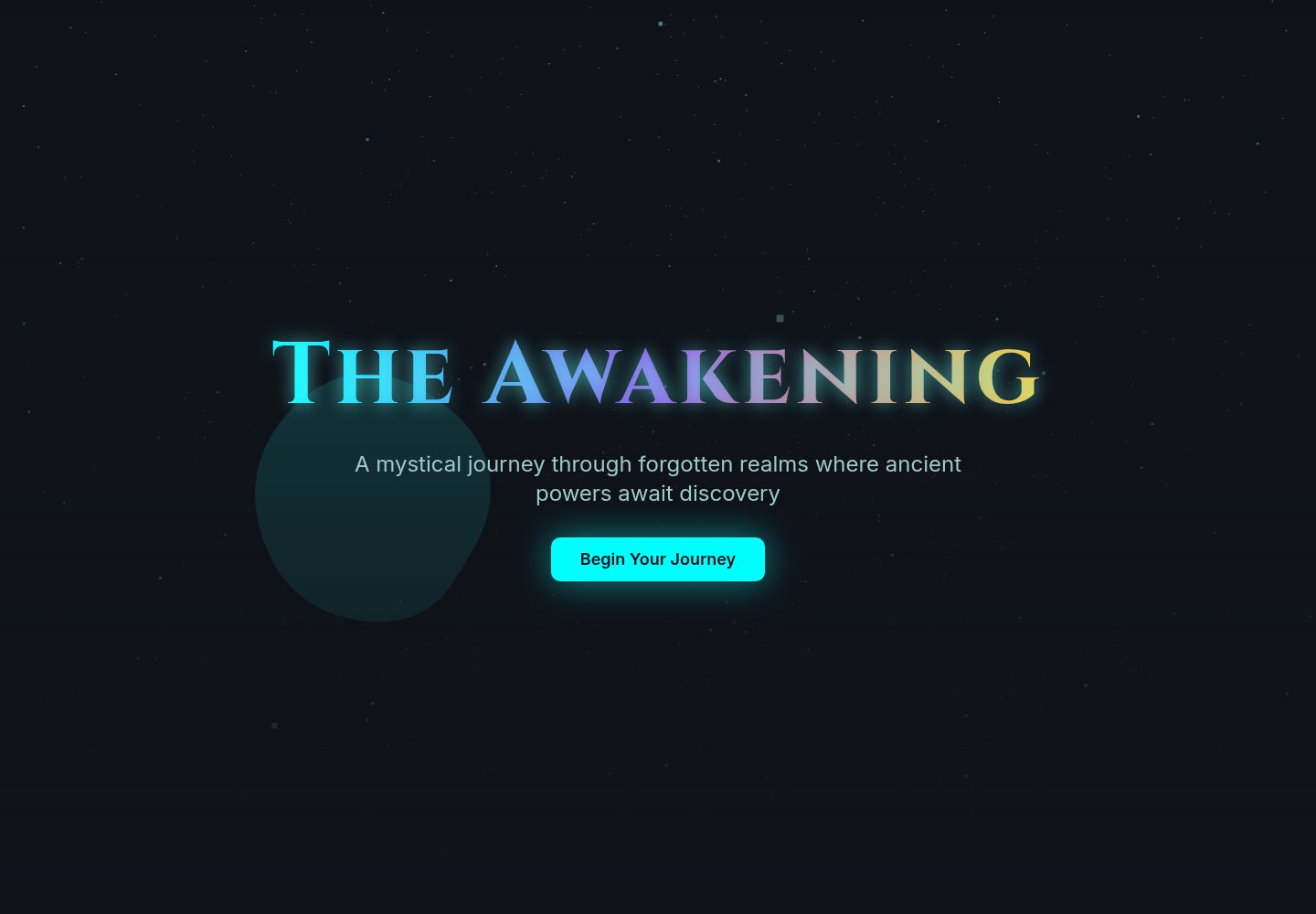 The Awakening public website screenshot