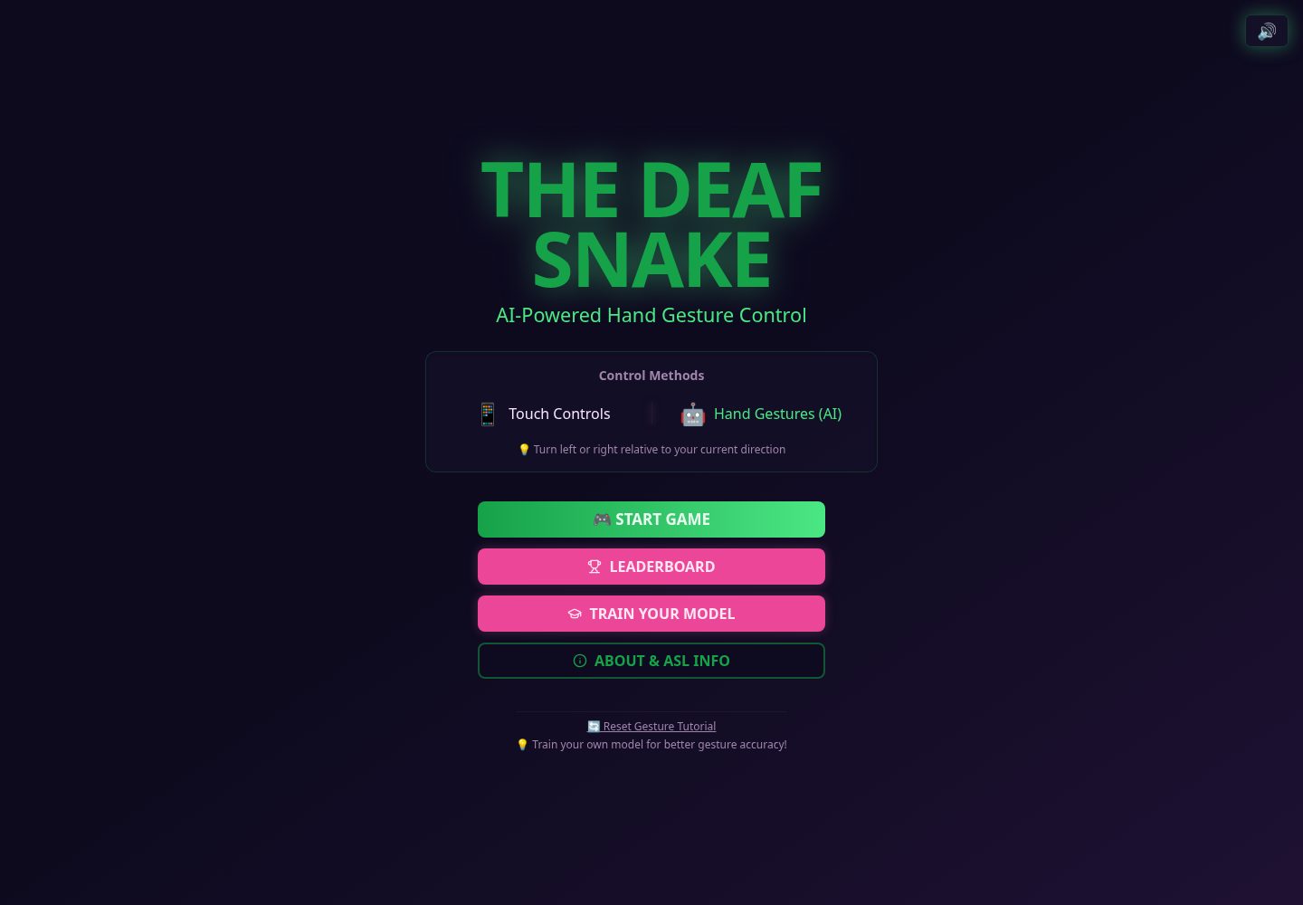The Deaf Snake public website screenshot
