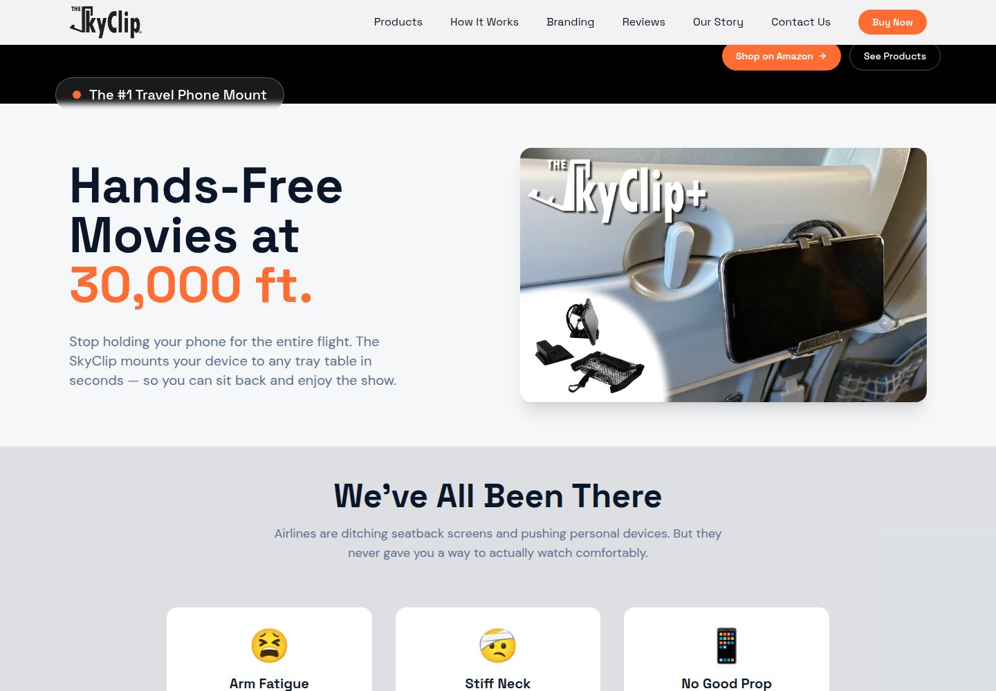 The SkyClip public website screenshot