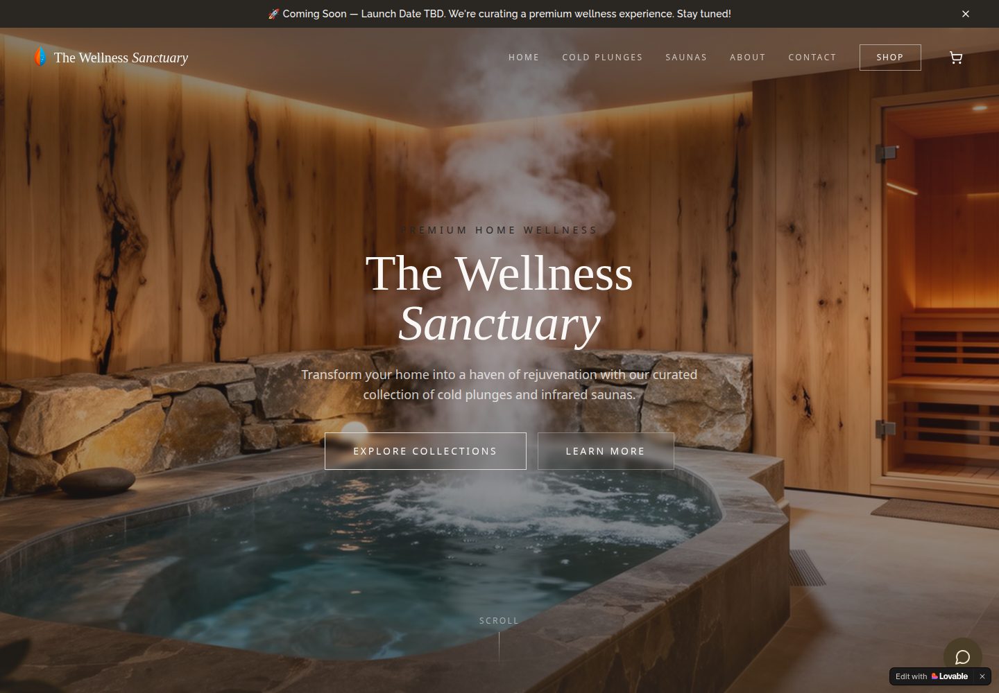 The Wellness Sanctuary public website screenshot
