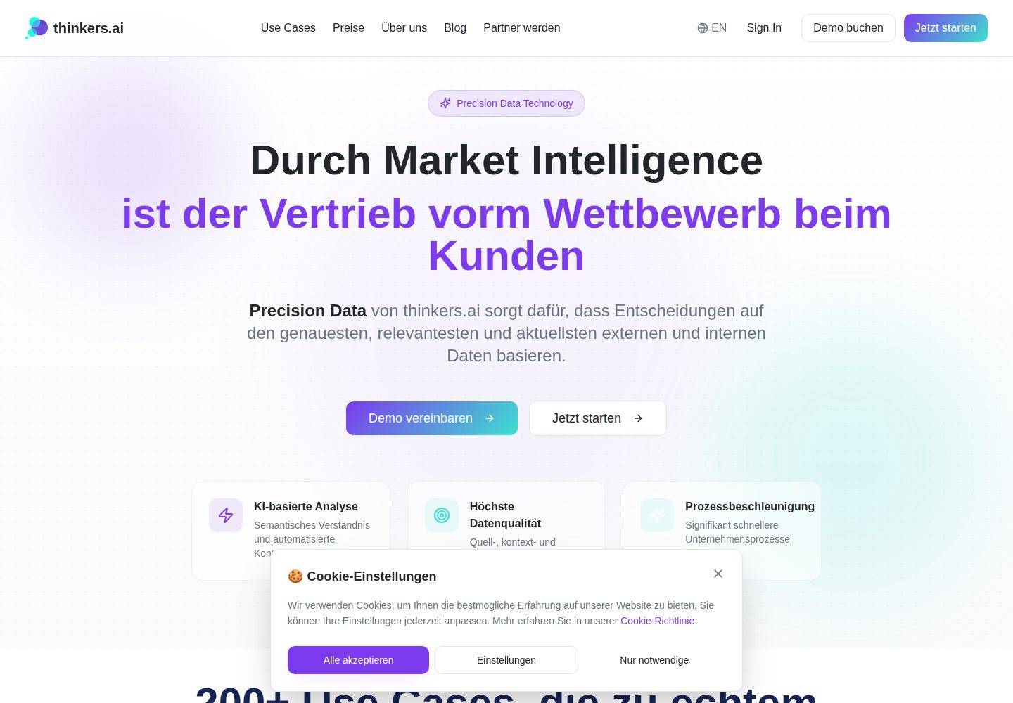 thinkers.ai public website screenshot