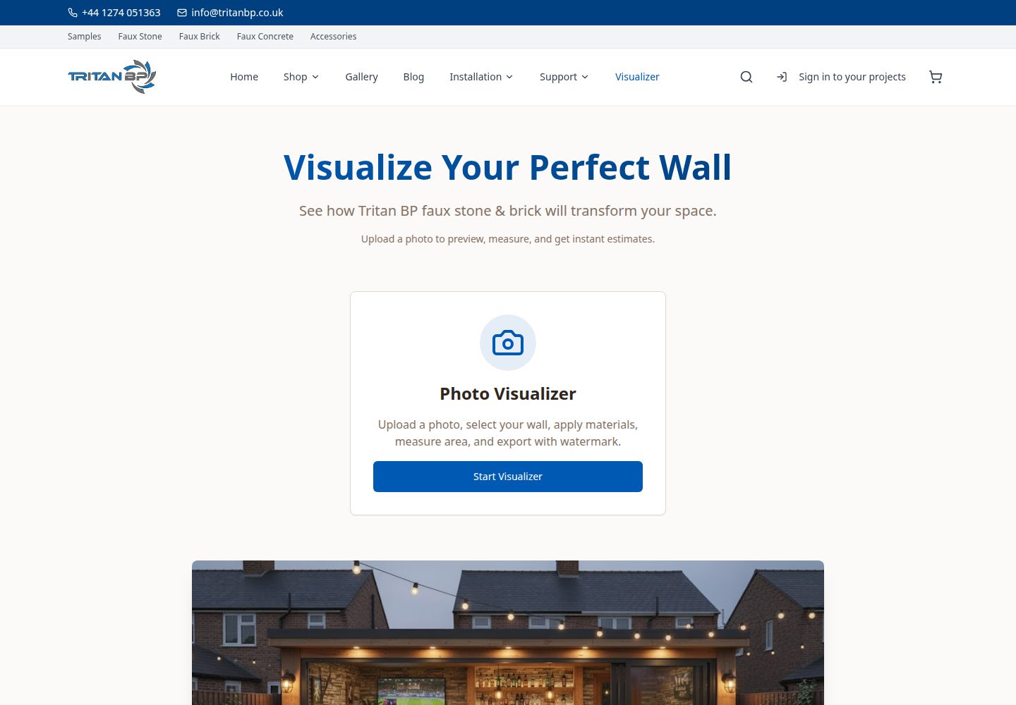 Tritan BP Visualizer public website screenshot