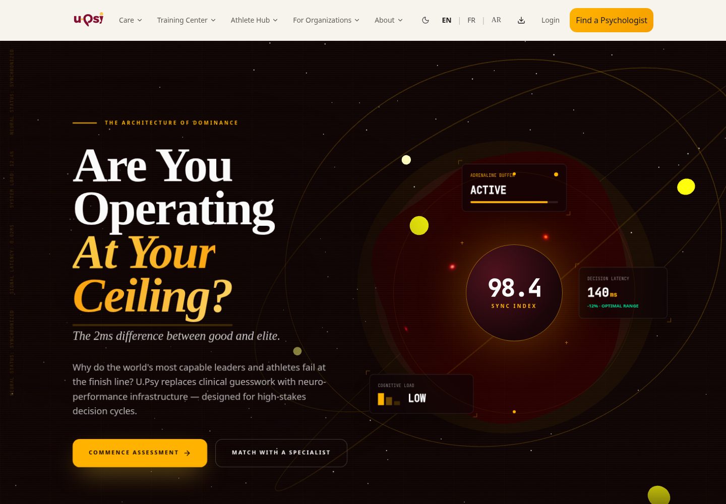 U.Psy public website screenshot