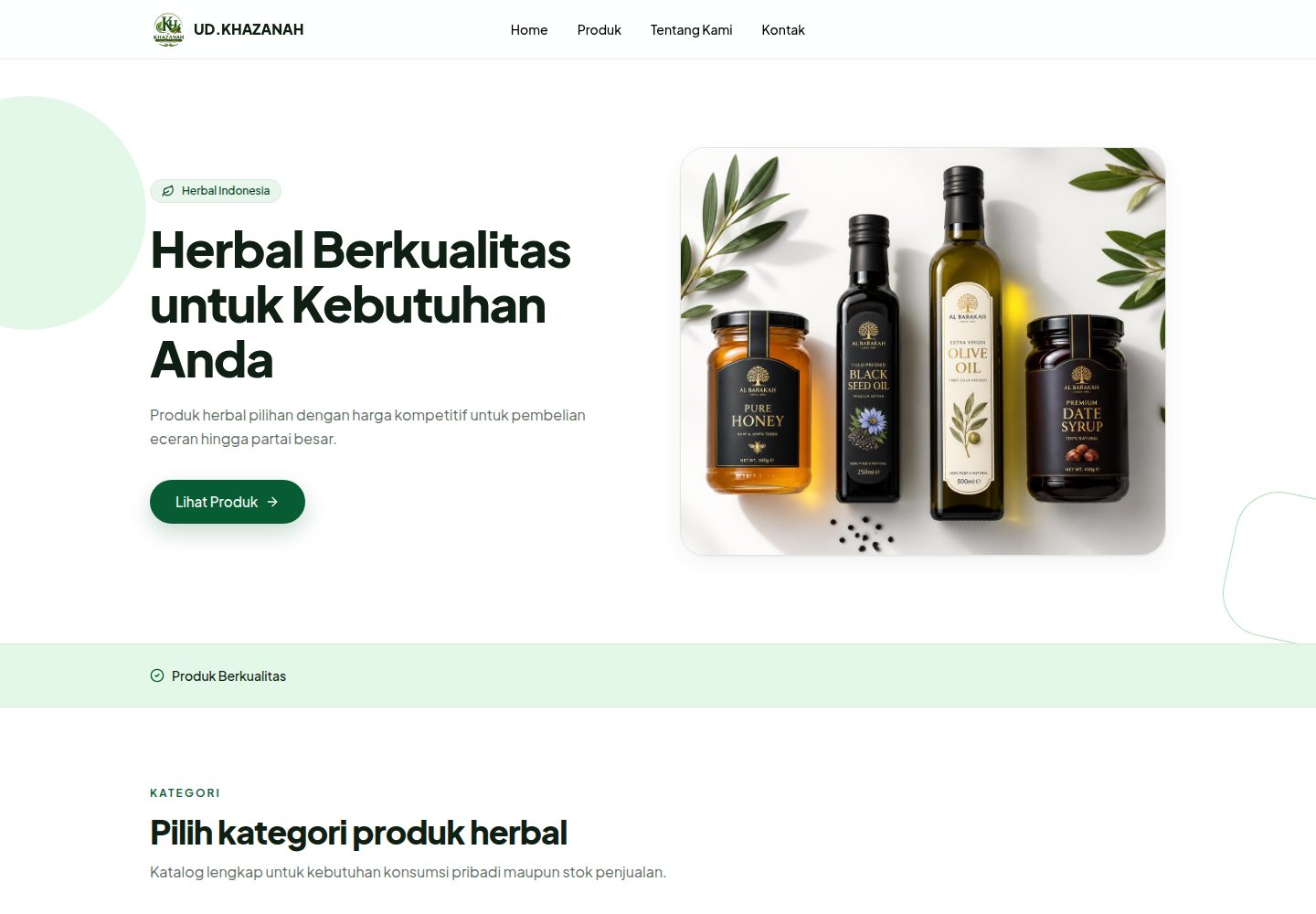 UD.Khazanah public website screenshot