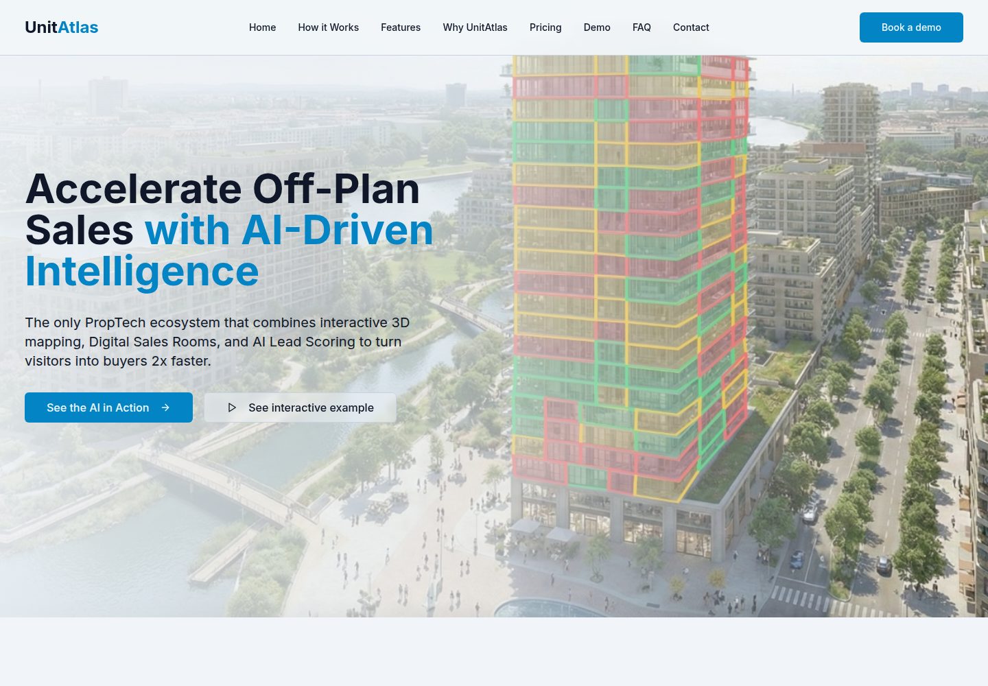 UnitAtlas public website screenshot
