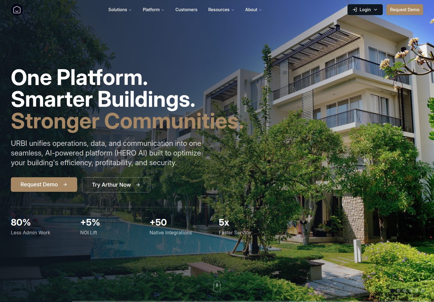 URBI public website screenshot