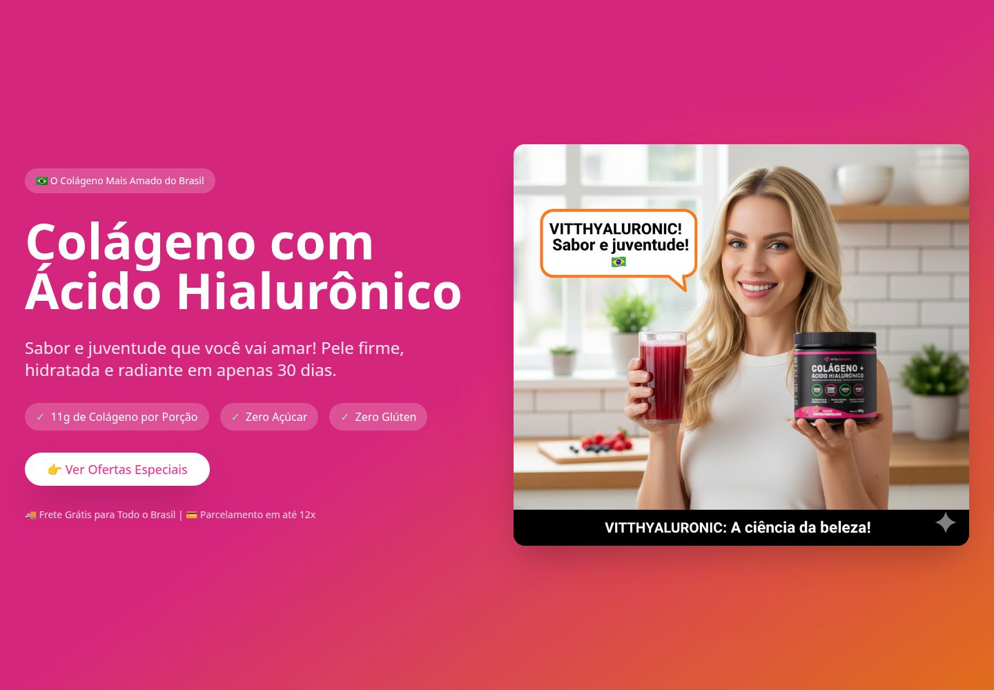Vitta Hyaluronic public website screenshot