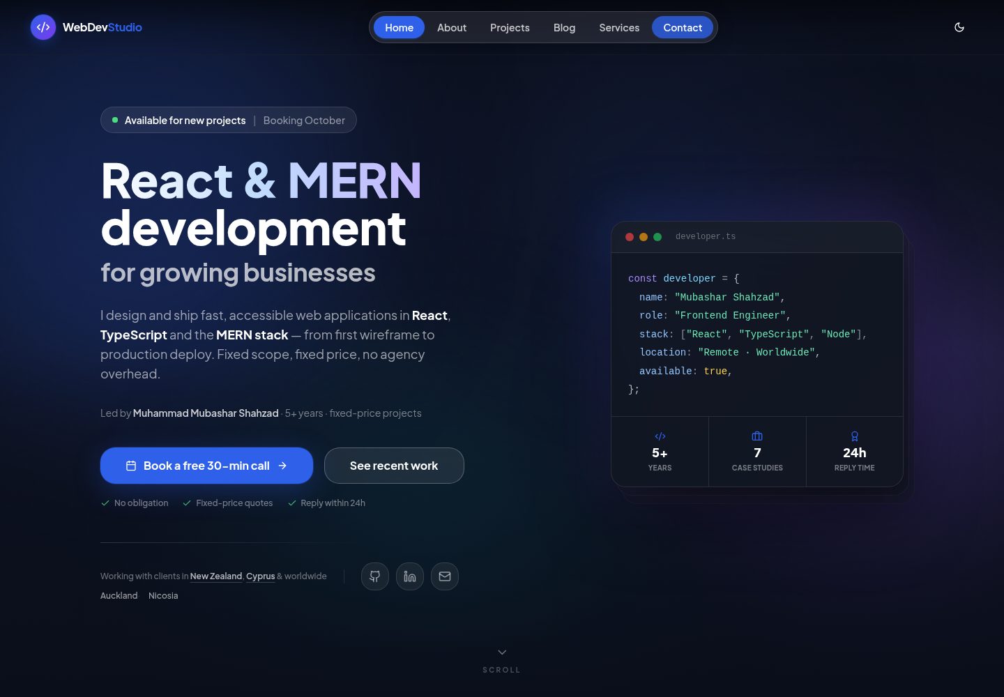 WebDevStudio public website screenshot