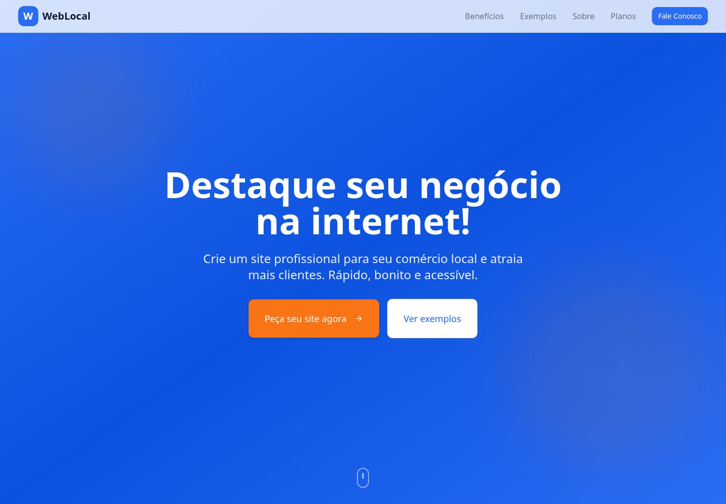 WebLocal public website screenshot