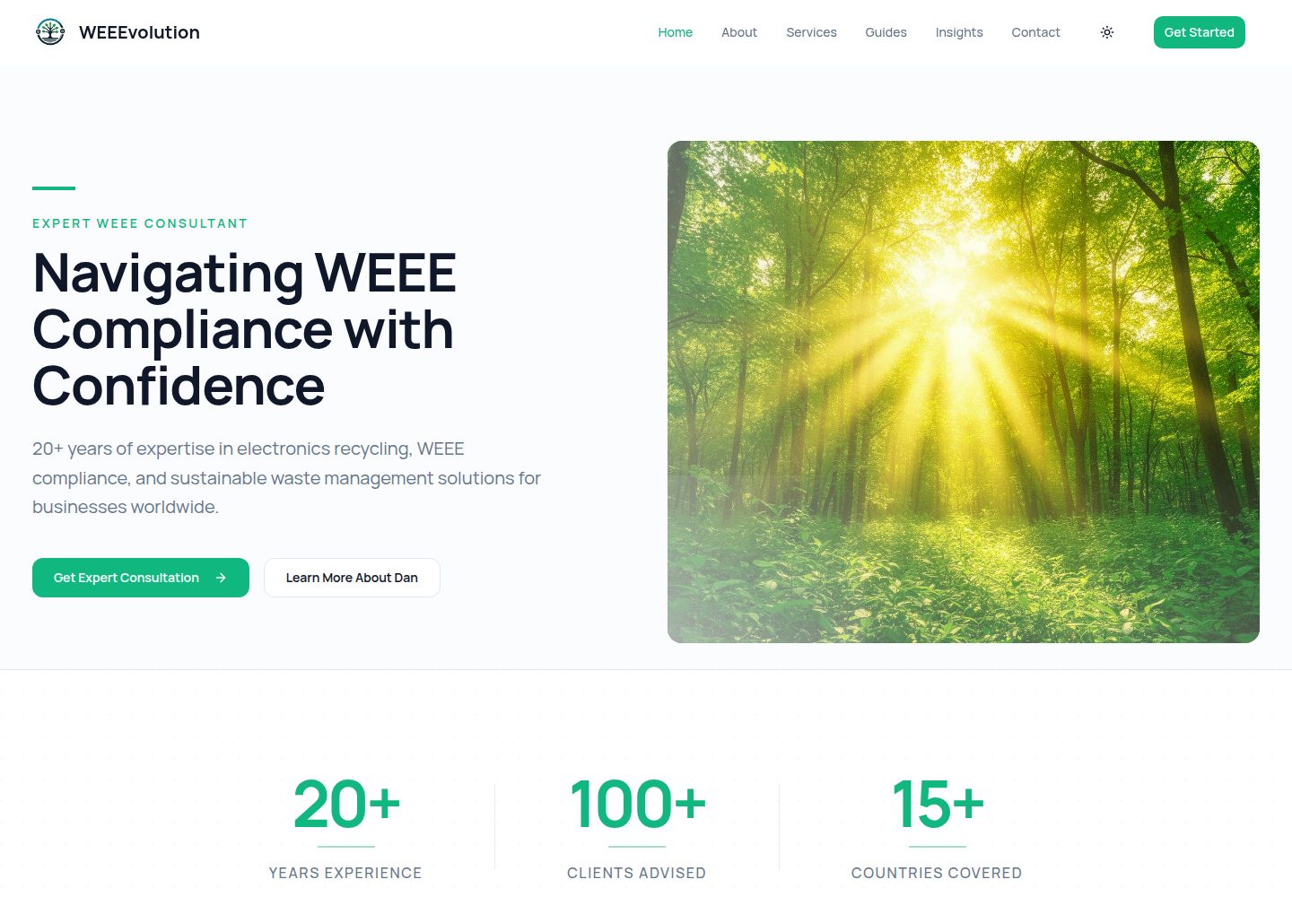 WEEEvolution public website screenshot