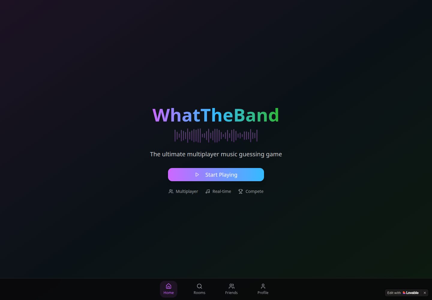 WhatTheBand public website screenshot