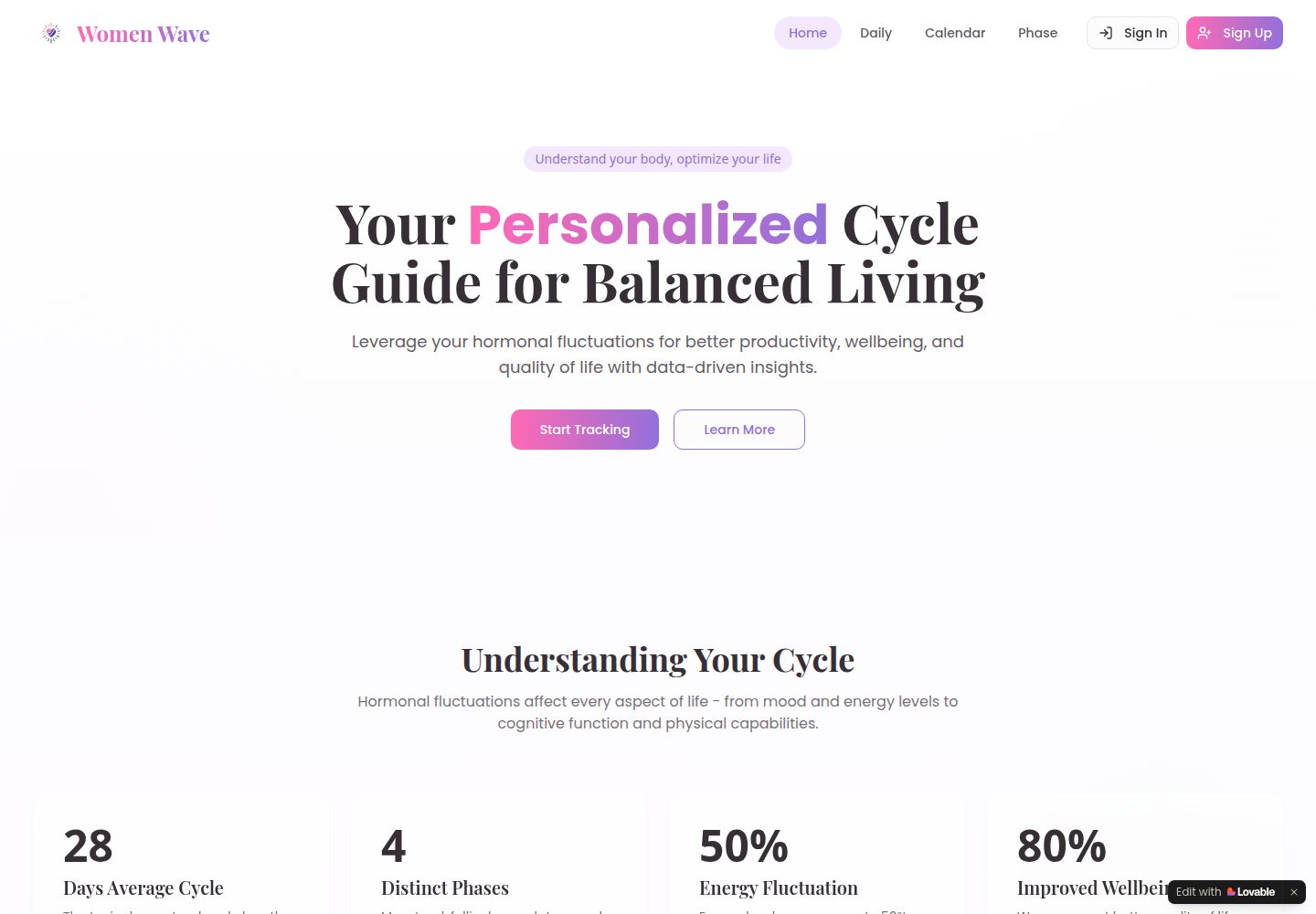Women Wave public website screenshot