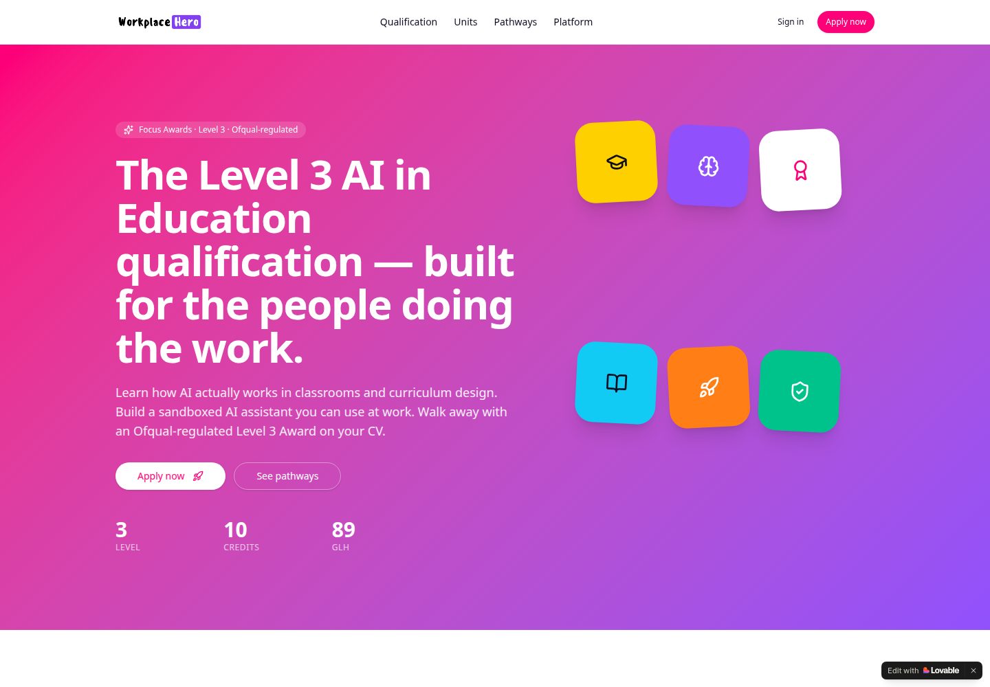 WorkplaceHero public website screenshot